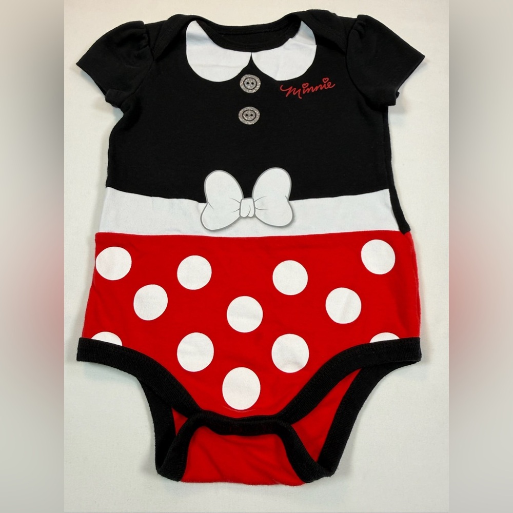 DISNEY BABY Girls’ Minnie Mouse Character One Piece Polka Dot‎ Bodysuit Size 24M - Picture 5 of 8